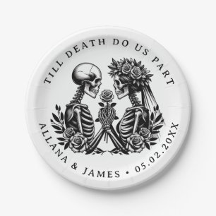 Till Death Do Us Part Gothic Paper Plates