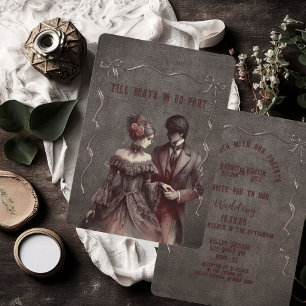 Till Death Do Us Part Gothic Style Wedding Invitation