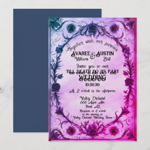 Till Death Do Us Part Gothic Style Wedding Invitation