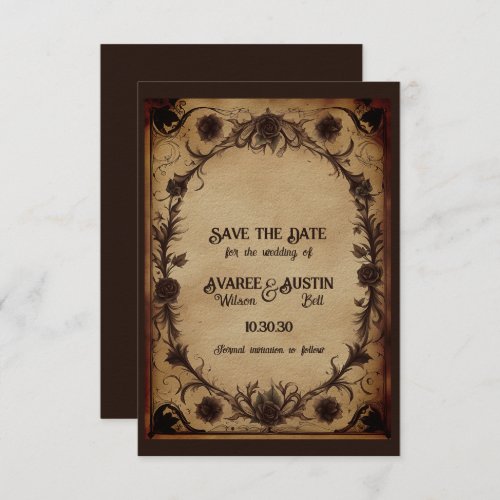 Till Death Do Us Part Gothic Style Wedding Save The Date