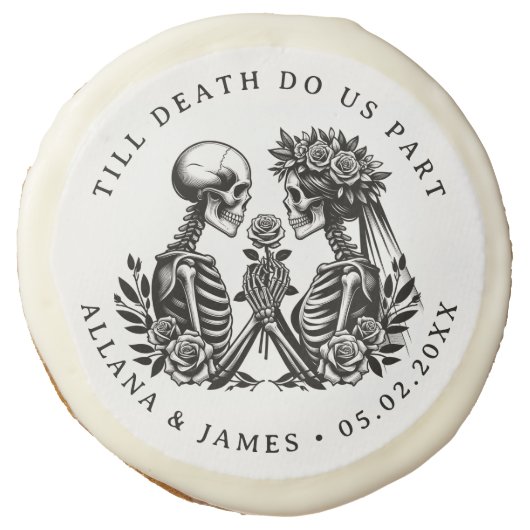 Till Death Do Us Part Gothic Sugar Cookie (Front)