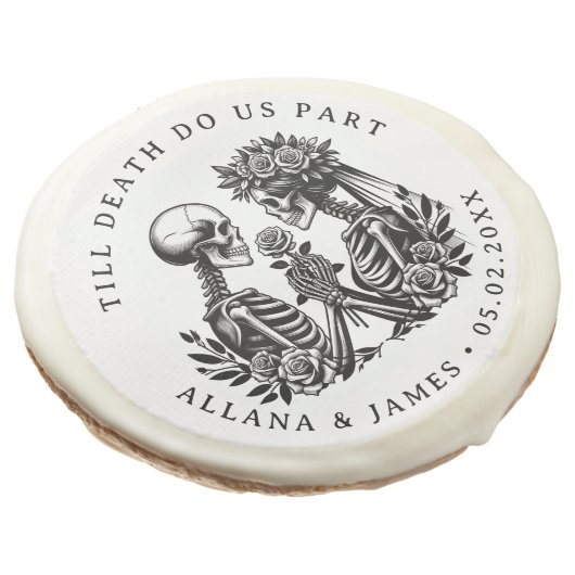 Till Death Do Us Part Gothic Sugar Cookie (Angled)