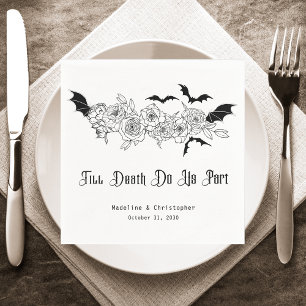 Till Death Do Us Part Gothic Wedding Napkins