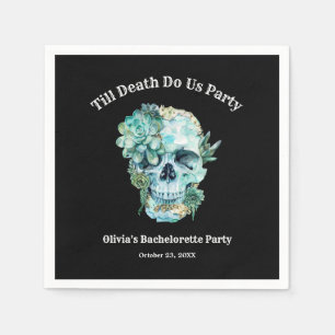 Till Death Do Us Part Halloween Bachelorette Party Napkins