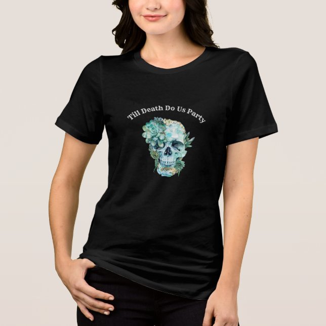 Till Death Do Us Part Halloween Bachelorette Party Tri-Blend Shirt (Front)