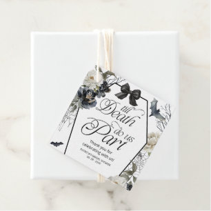 Till Death Do Us Part Halloween Bridal Shower   Favor Tags