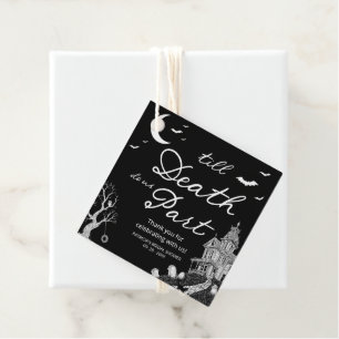 Till Death Do Us Part Halloween Bridal Shower   Favor Tags