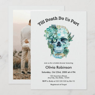 Till Death Do Us Part Halloween Bridal Shower Invitation