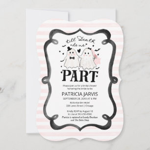 Till Death Do Us Part Halloween Bridal Shower Invitation