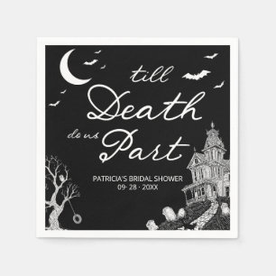 Till Death Do Us Part Halloween Bridal Shower Napkins