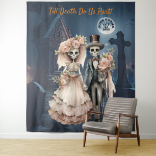 Till Death Do Us Part Halloween Hanging Backdrop