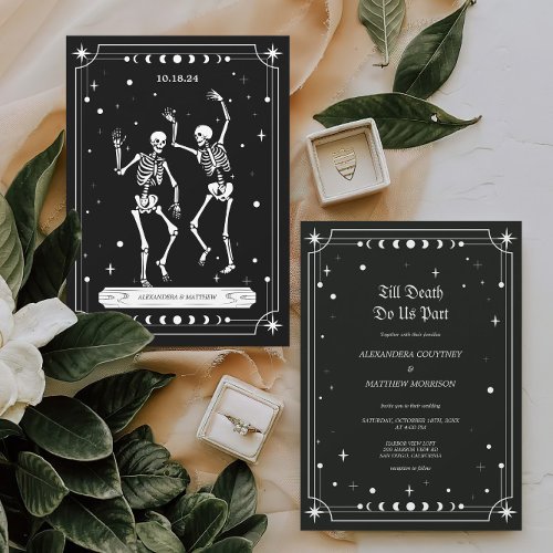 Till Death Do Us Part Halloween Wedding Invitation