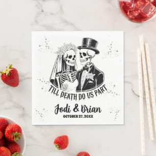 Till Death Do Us Part Halloween Wedding Napkins