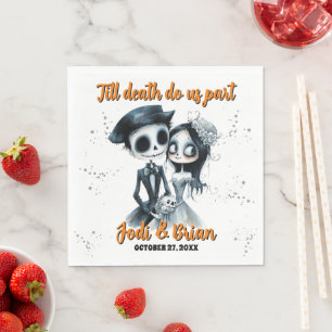 Till Death Do Us Part Halloween Wedding Napkins
