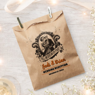 Till Death Do Us Part Halloween Wedding Welcome Favor Bag
