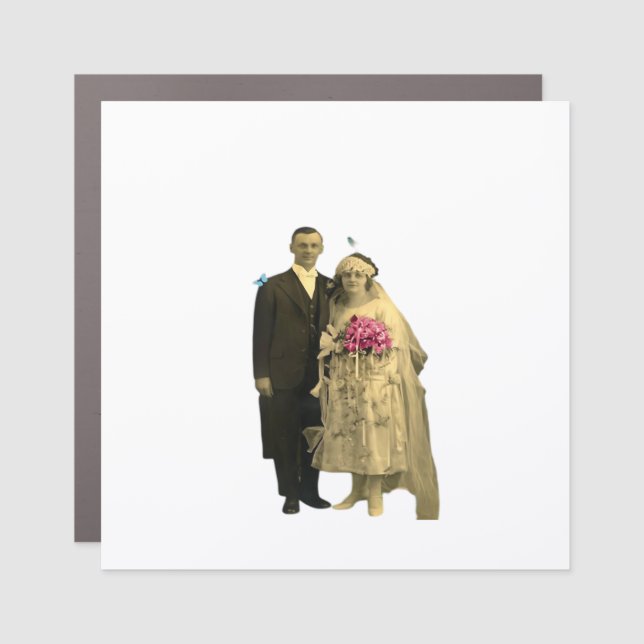Till Death Do Us Part Meme Classic Style Car Magnet (Front)
