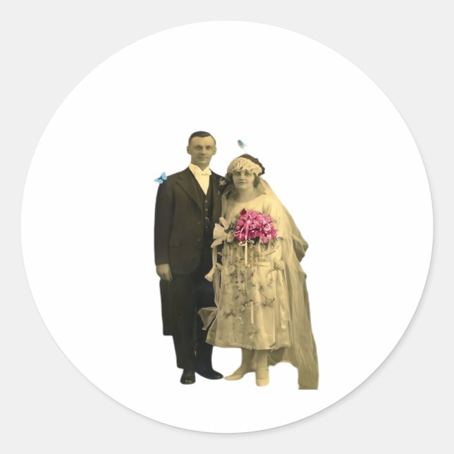Till Death Do Us Part Meme Classic Style Round Sticker (Front)