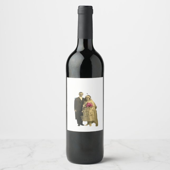 Till Death Do Us Part Meme Classic Style Wine Label (Front)