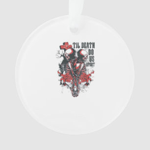 Till Death Do Us Part – Minimalist Skeleton Art Fo Ornament