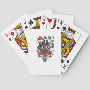 Till Death Do Us Part – Minimalist Skeleton Art Fo Poker Cards