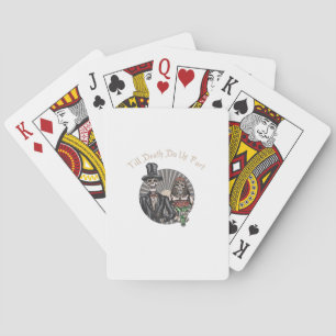 Till Death Do Us Part - Newlywed Skull Married Cou Poker Cards