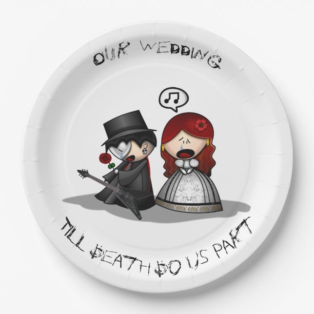 Till Death Do Us Part Paper Plates (Front)