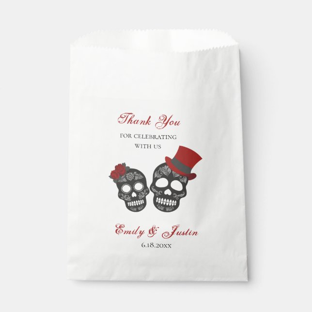 Till Death Do Us Part | Personalized Wedding  Favor Bag (Front)