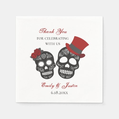 Till Death Do Us Part  Personalized Wedding Napkins