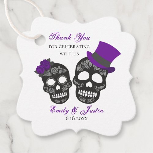 Till Death Do Us Part  Purple Wedding Favor Tags