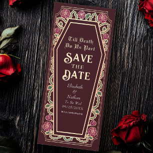 Till Death Do Us Part Red Goth Save the Date Invitation