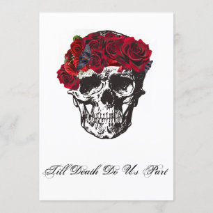Till Death Do Us Part Red Rose Invitation