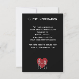 Till Death Do Us Part Skeleton Black Enclosure Invitation
