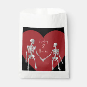 Till Death Do Us Part Skeleton Black Favor Bag