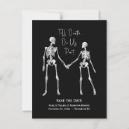 Till Death Do Us Part Skeleton Black Save The Date Magnetic Invitation at Zazzle