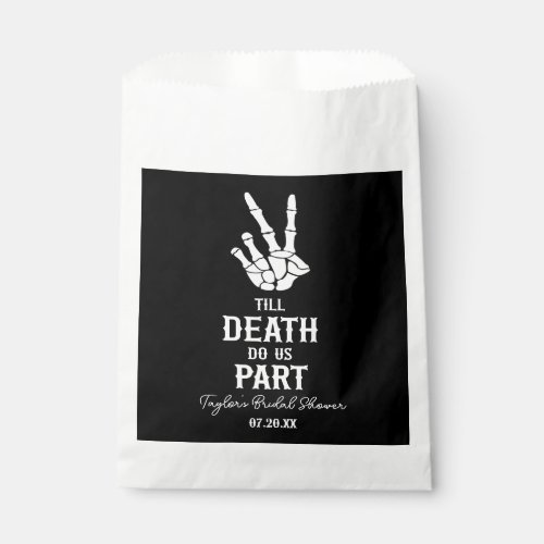 Till Death Do Us Part Skeleton Bridal Shower Favor Bag