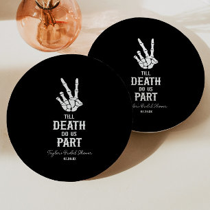 Till Death Do Us Part Skeleton Bridal Shower Paper Plates
