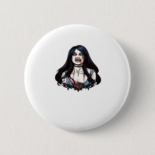 Till Death Do Us Part Skeleton Couple Classic Button