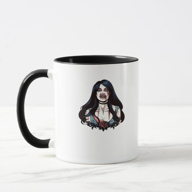 Till Death Do Us Part Skeleton Couple Classic  Mug (Left)