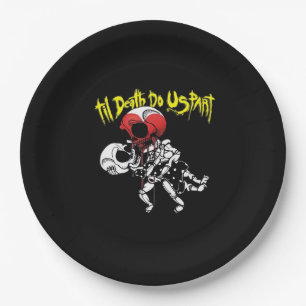 Till Death Do Us Part – Skeleton Couple Forever Paper Plates