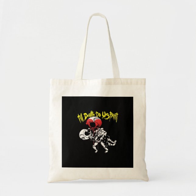 Till Death Do Us Part – Skeleton Couple Forever Tote Bag (Front)