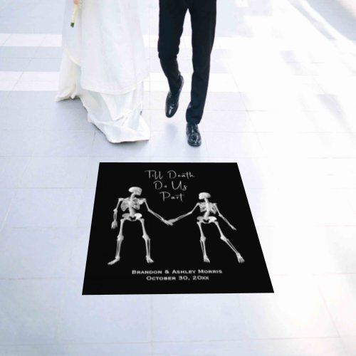 Till Death Do Us Part Skeleton Floor Decal