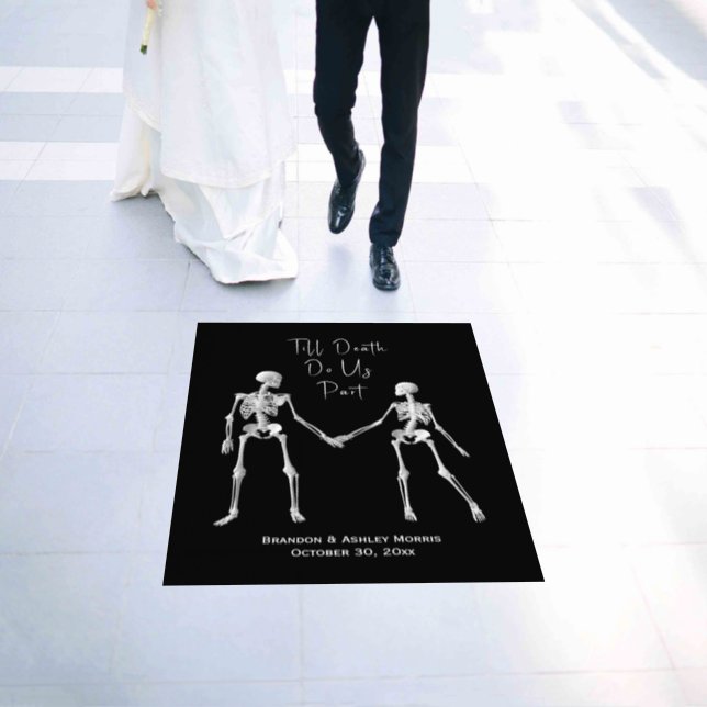 Till Death Do Us Part Skeleton Floor Decal (Wedding)