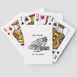 Till Death Do Us Part Skeleton Hands (Cream) Class Poker Cards