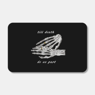 Till Death Do Us Part Skeleton Hands Quote (Black  Matchboxes