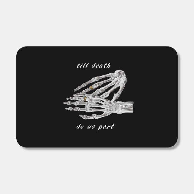 Till Death Do Us Part Skeleton Hands Quote (Black  Matchboxes (Front)