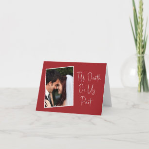 Till Death Do Us Part Skeleton Red Photo Thank You