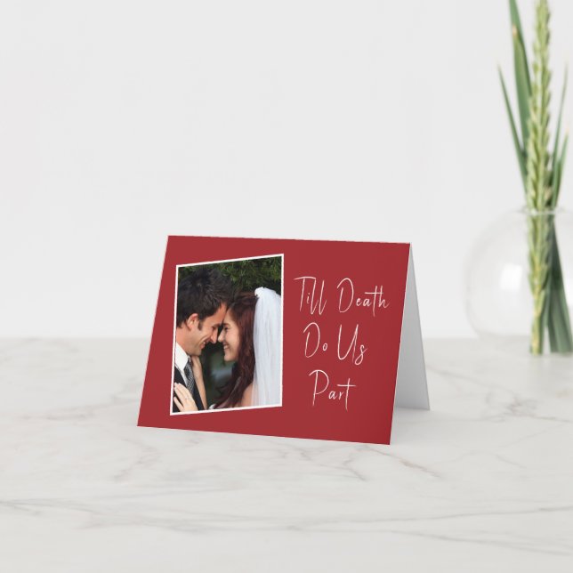 Till Death Do Us Part Skeleton Red Photo Thank You (Front)