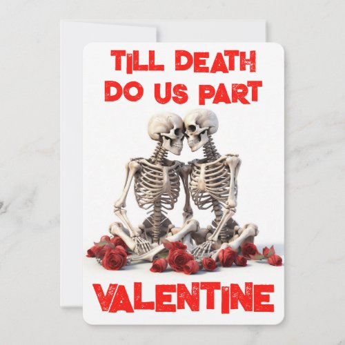 Till death do us part Skeleton Valentine Holiday Card