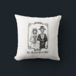 Till Death Do Us Part Skeleton Wedding Couple – Throw Pillow<br><div class="desc">Till Death Do Us Part Skeleton Wedding Couple – A hauntingly beautiful wedding couple design perfect for gothic celebrations. Showcases eternal devotion with a touch of dark humor. Ideal for weddings,  spooky anniversaries,  or Halloween lovers.</div>