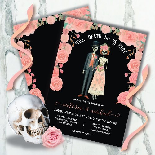 Till death do us part Skeleton Wedding Invitation